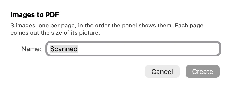Scans into one document.